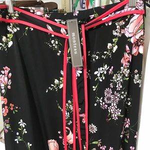 Monteau Floral Lounge Pants Black Floral